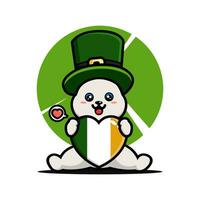 st Patrick Tag Karikatur Charakter Kobold vektor