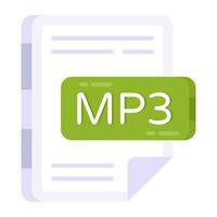 editierbar Design Symbol von mp3 Datei vektor