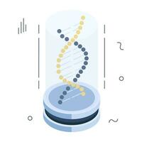 dna-ikonen i platt design vektor