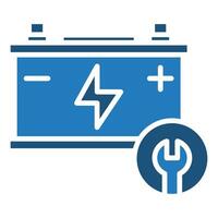 Batterie Bedienung Symbol Linie Vektor Illustration