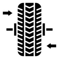 Reifen balancieren Symbol Linie Vektor Illustration