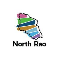 Norden Rao Karte. Vektor Karte von Indonesien Land bunt Design, geeignet zum Ihre Unternehmen