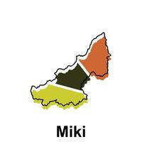 hoch detailliert Vektor Karte - - Japan, Karte Stadt von Miki, isoliert auf Weiß Hintergrund