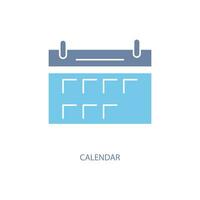 kalender begrepp linje ikon. enkel element illustration. kalender begrepp översikt symbol design. vektor