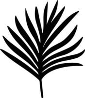 tropisch verlassen Vektor. Palme Blätter Silhouette. Baum Blatt zum Dekoration Element zum Vorlage vektor