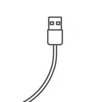 karikaturistisch USB Kabel zum Gerät Verbindung Vektor Design