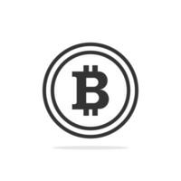 Kryptowährung Bitcoin golden Münze Vektor Illustration