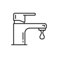 VVS service ikon för vatten kran läckage vektor