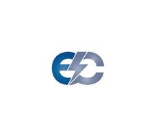 ec alfabet elektrisk logotyp design begrepp vektor