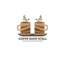 heiß Kaffee modern Logo Design Konzept vektor