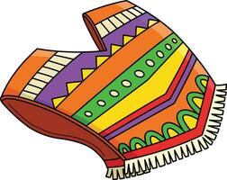 Poncho Karikatur farbig Clip Art Illustration vektor