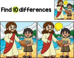Christian Jesus Einspeisungen Menschen finden das Unterschiede vektor