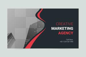 schwarz und rot modern Marketing Agentur Startseite Vorlage vektor