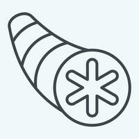 ikon vanligt bronk. relaterad till respiratorisk terapi symbol. linje stil. enkel design redigerbar. enkel illustration vektor