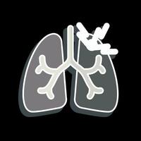 ikon astma. relaterad till respiratorisk terapi symbol. glansig stil. enkel design redigerbar. enkel illustration vektor