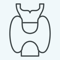 Symbol Larynx. verbunden zu Atemwege Therapie Symbol. Linie Stil. einfach Design editierbar. einfach Illustration vektor