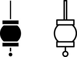 Chinesisch Laterne Symbol, Zeichen, oder Symbol im Glyphe und Linie Stil isoliert auf transparent Hintergrund. Vektor Illustration