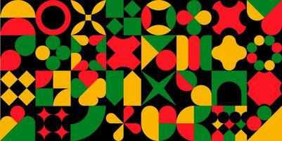 svart historia månad abstrakt bakgrund. röd, gul, grön, svart Färg för baner, affisch, kort. vektor illustration