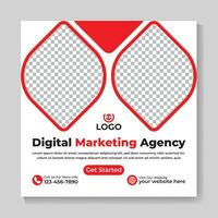 korporativ kreativ modern Digital Marketing Agentur Sozial Medien Post Design Platz Netz Banner Vorlage vektor