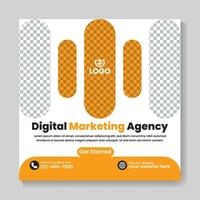 kreativ modern Digital Marketing Agentur Sozial Medien Post Design Platz Netz Banner Vorlage vektor