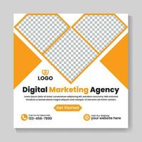 kreativ modern Digital Marketing Agentur Sozial Medien Post Design Platz Netz Banner Vorlage vektor