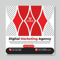 korporativ kreativ Digital Marketing Agentur Sozial Medien Post Design modern Platz Netz Banner Vorlage vektor