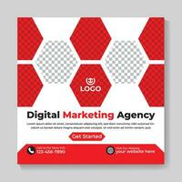 Fachmann kreativ Digital Marketing Agentur Sozial Medien Post Design modern Platz Netz Banner Vorlage vektor