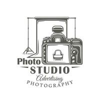 Foto Studio Etikette isoliert auf Weiß Hintergrund vektor
