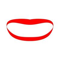 vektor röd kvinna mun på en vit bakgrund. djärv och sexig mun är bra för kyss och kärlek logotyper.
