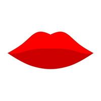 rot Lippen auf Weiß Hintergrund. sexy und Fett gedruckt Lippen sind perfekt zum ein Liebe Logo. vektor