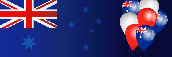 glücklich Australien Tag horizontal Banner Konzept. leeren Hintergrund. leer Design vektor