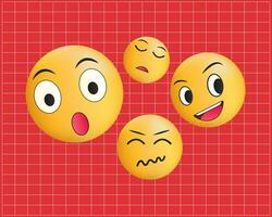 Emoji 3d Gradient komisch Gesicht vektor