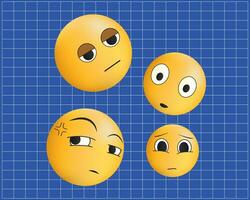 Emoji 3d Gradient komisch Gesicht vektor