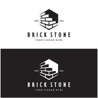 kreativ Backstein Logo Designs zum Gebäude, architektonisch Gebäude, bürgerlich Maschinenbau, Gebäude Materialien Geschäfte vektor