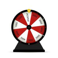 jackpott vinnande i hasardspel hjul rotera vektor. illustration röd svart roulett, vinnare pris- förmögenhet, spela vinna, möjlighet i kasino vektor
