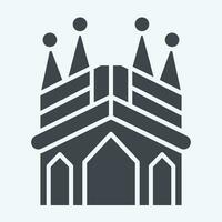 Symbol Sagrada Familie. verbunden zu Spanien Symbol. Glyphe Stil. einfach Design editierbar. einfach Illustration vektor