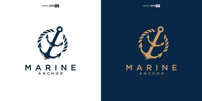 Anker Logo Symbol. Marine Logo. nautisch Emblem. maritim Symbol. Matrose unterzeichnen. Vektor Illustration.