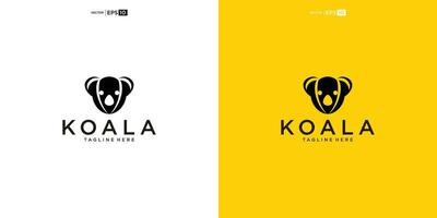 koala logotyp design vektor inspiration