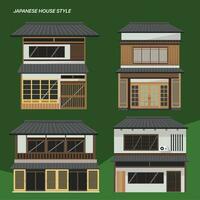 japanisch traditionell Haus Stil Vektor