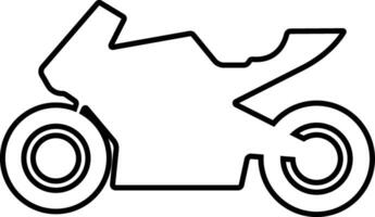 motorcykel och motorcykel ikon i linje isolerat på sida se av Allt snäll av motorcykel från moped, skoter, sportbil, sporter, kryssare, och chopper. vektor för appar, webb