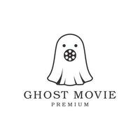 spöke film filma underhålla logotyp vektor ikon minimalistisk symbol illustration design