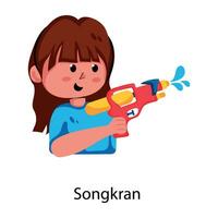 modisch Songkran Konzepte vektor