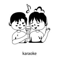 trendig karaoke begrepp vektor