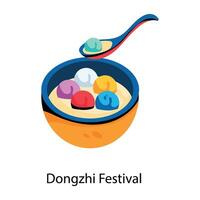 trendig dongzhi festival vektor