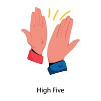 trendige high five vektor