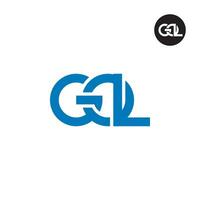 Brief gol Monogramm Logo Design vektor