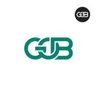 brev gob monogram logotyp design vektor