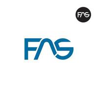 brev fa5 fas monogram logotyp design vektor