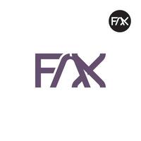 Brief Fax Monogramm Logo Design vektor