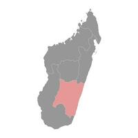 fianarantsoa provins Karta, administrativ division av madagaskar. vektor illustration.